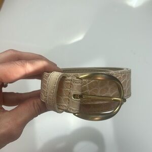 Berge croc embossed leather‎ belt